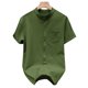 thumbnail image 1 of pstuiky camisetas camisas para hombre, Camisa casual de manga corta para hombre, estilo bolos vintage, estilo playero cubano, con botones, para verano camisetas de hombre xxl, 1 of 4