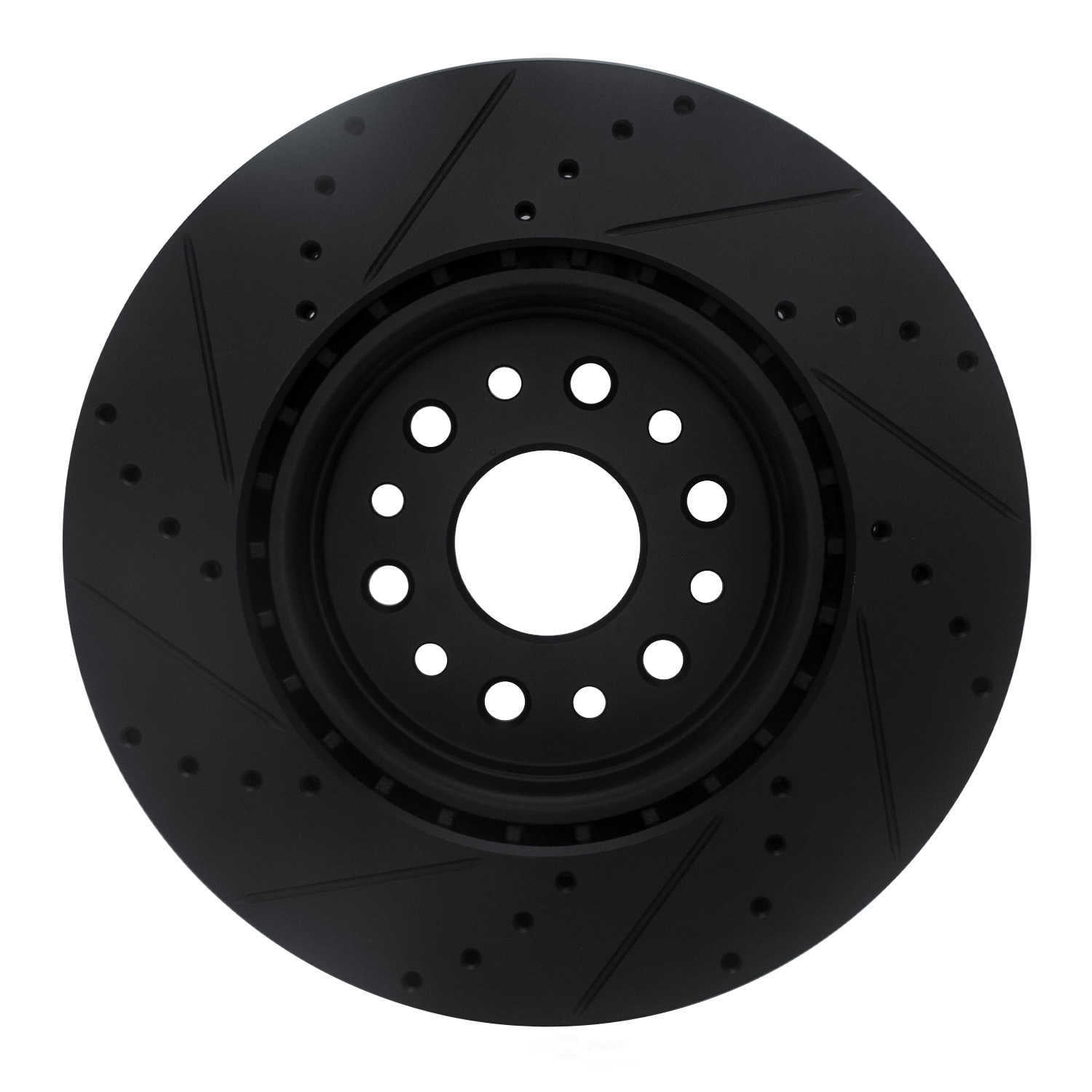 Dynamic Friction Company 633-40120R DFC Brake Rotor - Drilled And Slotted - Black