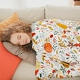 thumbnail image 5 of Fall Throw Blanket for Couch, Soft Cozy Autumn Pumpkin Leaves Blankets, Thanksgiving Blanket for Sofa Chair Home Decor Gift for Women Men 50"X60", 5 of 6