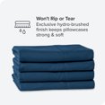 thumbnail image 5 of Bare Home Premium 1800 Ultra-Soft Double Brushed Microfiber Pillowcase Bulk Pack, Standard, 4 Pack, Dark Blue, 5 of 5