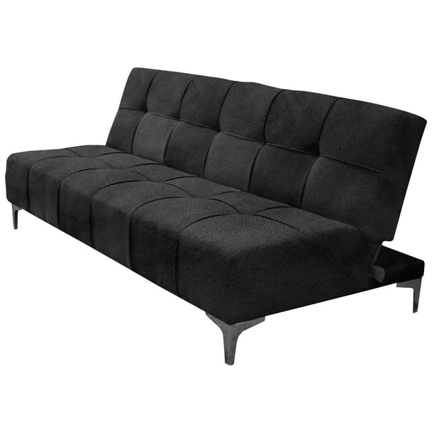 Sofa Cama Reclinable El Bazar Store New York Terciopelo Gris Oxford Futón 3 posiciones Sala