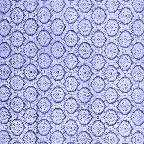 Ahgly Company Indoor Square Abstract Blue Modern Area Rugs, 7' Square