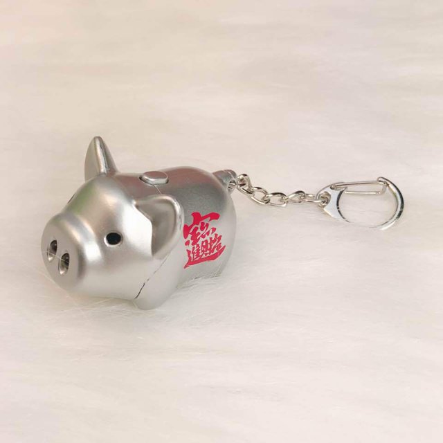 Llavero de cerdo para hombre y mujer, collar de cerdo personalizado, sonido luminoso, joyería para interior de coche, colgante para funda de teléfono