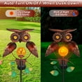 thumbnail image 7 of Solar owl Garden Light Outdoor, Owl Decor Metal Stakes Lights, Crackle Glass Light for Garden Lawn Pathway Yard Decortions, 7 of 7