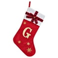thumbnail image 2 of XYAIYT Christmas Stocking Knitted Wool Embroidered Letter Gift Bag Candy Holder Spacious Long Lasting Soft for Fireplace Mantel and Christmas Tree Holiday Decoration Gift Display 17.7in Red, 2 of 5