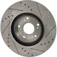thumbnail image 2 of New Cross-Drilled Brake Disc Compatible With Acura Honda Civic Si 4 Cyl 2.4L CR-V EX 4 Cyl 2.4L ILX Base CSX Type-S 2.0L 2002-2015 By 19373 31347 31381 145557, 2 of 4