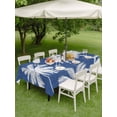 thumbnail image 4 of Outdoor Tablecloth with Umbrella Hole for Patio/Picnic/Party/Camping, Navy Blue Palm Trees Waterproof Table Cloth Rectangle Table Cover Washable, Farmhouse Tropical Summer Beach (54"x 80"), 4 of 9