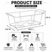 VeZee Chafing Dish Buffet Party Set 36 pc with Servers and Warmers, Serving Kit Includes Fuel, Wire Racks, Foil Pans