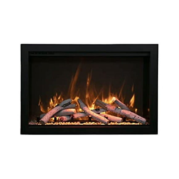 Amantii Traditional Bespoke - 44" Indoor / Outdoor Insert Electric Fireplace, WiFi and Bluetooth Connectivity, Programmable Remote, and a Selection of Media Options