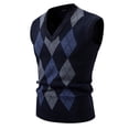 thumbnail image 4 of Chaqueta de Punto de Cuello en V de los Hombres, Abrigo Cálido con Ligero Estiramiento para el Otoño Y el Uso Casual Diario, Blusa en Capas de Moda, 4 of 7