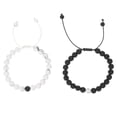 thumbnail image 1 of 2Pcs Portable Couples Bracelets Delicate Matching Bracelets Decorative Beaded Bracelets, 1 of 4
