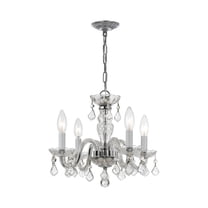 1064-CH-CL-I Crystorama Lighting Crystal - Four Light Mini Chandelier in Traditional and Contemporary Style - 15 Inches Wide by 12 Inches High-Italian