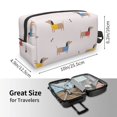 thumbnail image 4 of Goofa Dachshund Dog Puppy Printed Toiletry Bag with Handle,Large Capacity Travel Makeup Cosmetic Bag for Women, Carry on Airport Airline Compliant Bag, 4 of 9