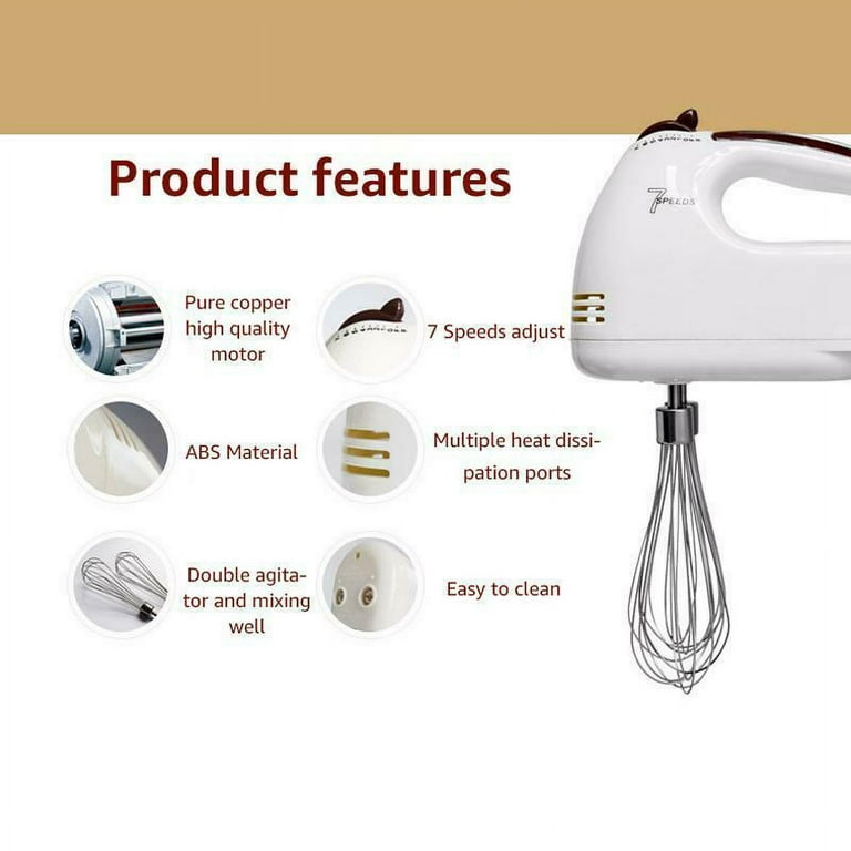 Electric Egg Beater Handheld Mini Egg Mixer Cream Froster Bake Supplies, Size: 17.5