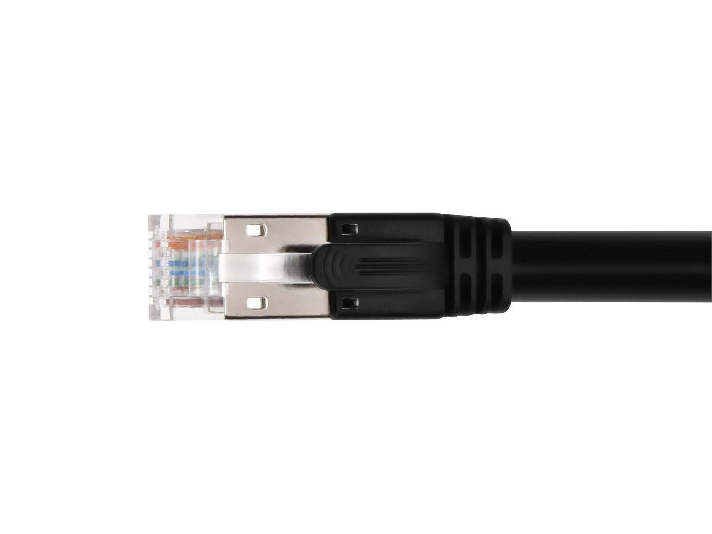 Monoprice Cat6A PoE Patch Cable - 50 Feet - Black | 100W, PoE ++ (IEEE 802.3af/at/bt), UTP, 22AWG, 500MHz, Pure Bare Copper, Shielded RJ45, Ethernet Cable