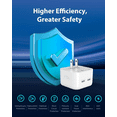 thumbnail image 2 of Gigastone iPhone Charger Fast Charging【Apple MFi Certified】35W USB C Charger - GS-PD-6350W-CL-7600-1-B, 2 of 6