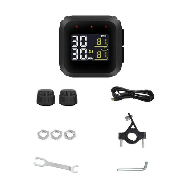 de Monitoreo de Presión de Neumáticos Inalámbrico M3 X con Sensores Externos, Pantalla LCD Impermeable y TPMS en Tiempo Real para Motocicletas.