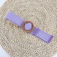 thumbnail image 1 of Cinturón de poliéster para mujer, elegante, ajustable, de color sólido, con frenillo bilateral, 1 of 4