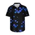 thumbnail image 5 of EQWLJWE Dress Shirt for Men's Geometric Beach Shirts Casual Button Up Short Sleeves 3D Non Positioning Printed Shirt Party Outfit Fun Holiday Costumes for Party Club, 5 of 5