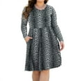 thumbnail image 3 of PCEAIIH Women's Plus Size Casual Dress Long Sleeves Loose Flowy Dress with Pockets, 3 of 5