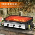 thumbnail image 2 of 3 Burner Gas Griddle with Hood- 23.3 Inch Outdoor Propane Griddle-45000 BTU Propane Fuelled, Portable Flat Top Gas Grill Camping Griddle with Lid, 2 of 7