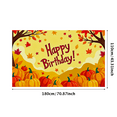 thumbnail image 3 of Autumn Themed Happy Birthday Banner with Pumpkin and Leaf Elements Party Decoration Photography Backdrop for Birthday Parties Family Gatherings Celebrations Photo Booths, 3 of 6