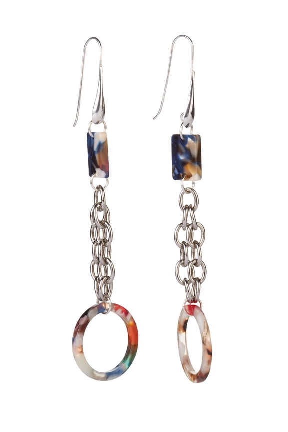 Sasha Dangle Earrings,  Adult Female Acetate Flowery Mixture