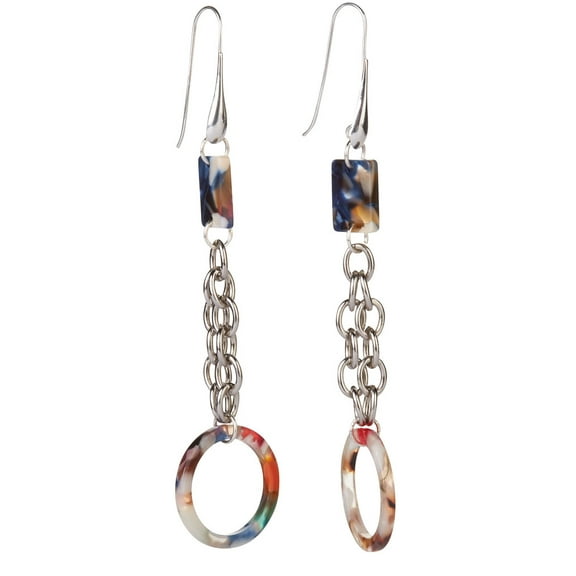 Jiana Deon Sasha Dangle Earrings, Adult Female Acetate Flowery Mixture