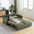 thumbnail image 2 of MAYEERTY 64.5 Inch Sleeper Sofa Bed 3 in 1 Adjustable Pullout Bed 2 Pillows Side Pockets Soft Corduroy Convertible Living Room Bedroom Apartment Office, 2 of 6