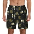 thumbnail image 2 of Goofa Happy New Year Printed Men's Swim Trunks Board Shorts Quick Dry Mens Swimming Trunks with Compression Liner,Breathable Fit Hawaii Beach Shorts-Large, 2 of 9