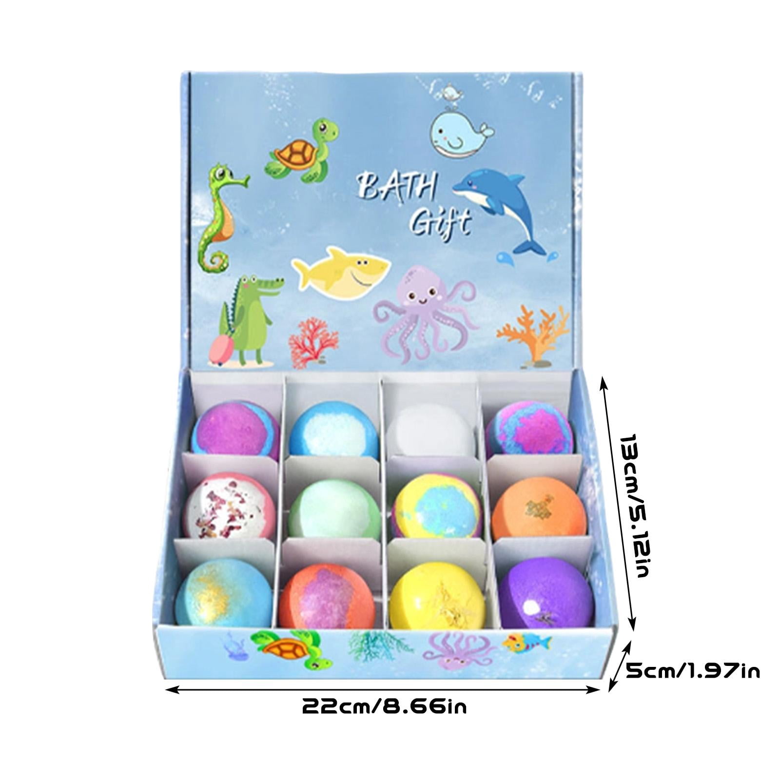 Gift for Student, All Ages Toys, Ocean Animal Toys, Hidden Dolphin Figurines, Multicolor, All Ages Bath Ball, Bath Set, Gift Box Set, Surprise Box, 12 Pc