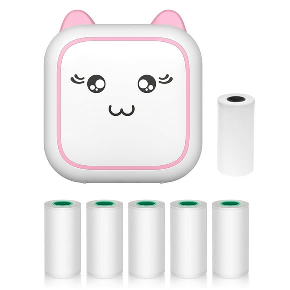 Label printer,Support Bt With Printer Portable Sticker Rolls 57mm 5 Paper Portable Sticker Maker Thermal Printer Portable Maker Inkless Support Roll 57mm 5 Paper Roll 57mm Sticker Maker Inkless Roll.
