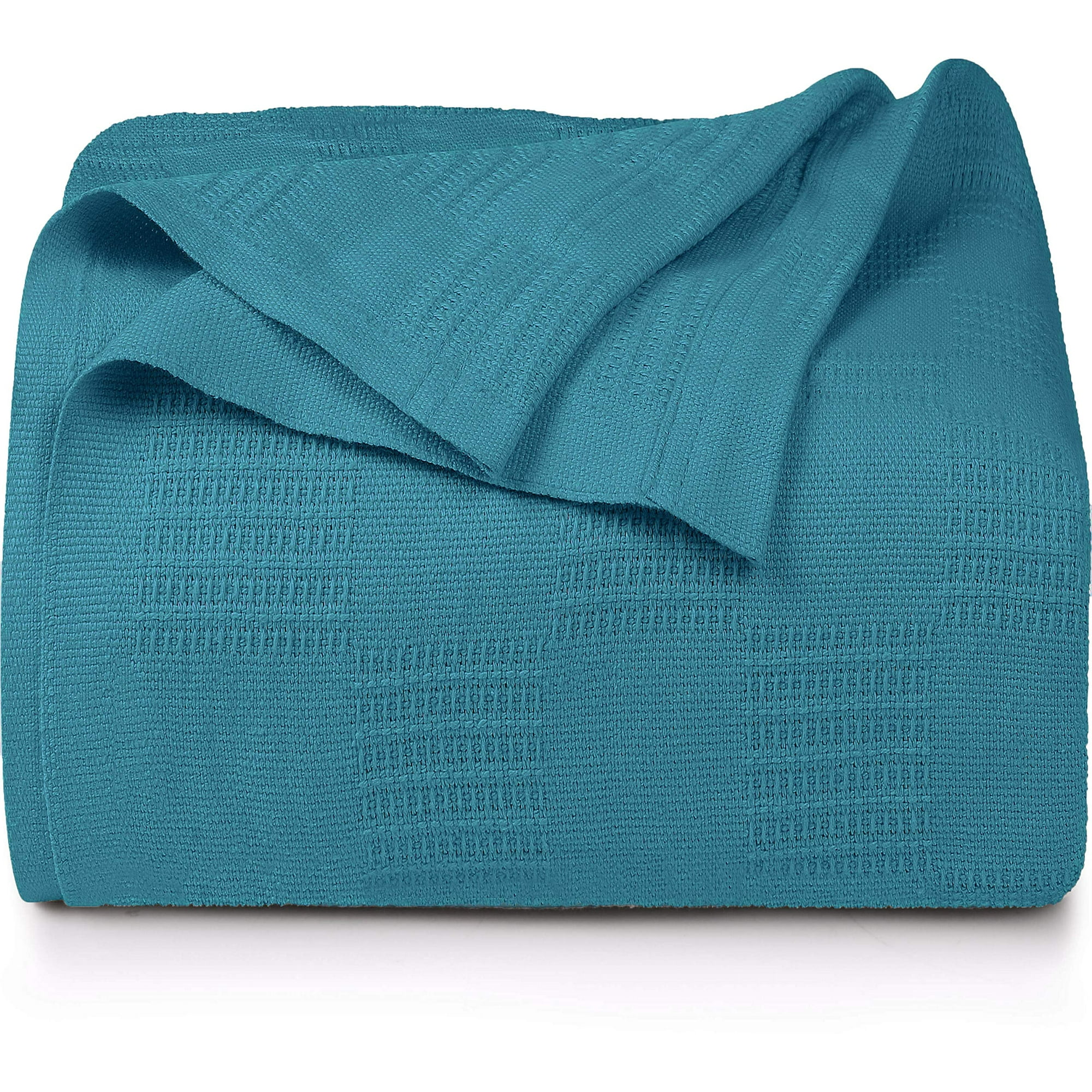 Utopia Bedding 100% cotton Blanket (Full Size - 90x84 Inches) 350gSM  Lightweight Thermal Blanket, Soft Breathable Blanket for All Seasons (Teal)  | Walmart Canada