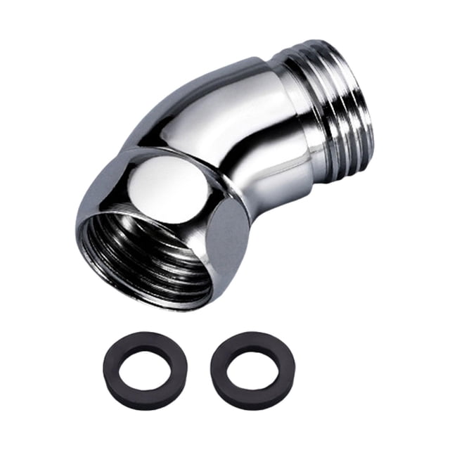 Adaptador del codo de cabecera de ducha de 4.2 cm G1/2 135 degree para tubo de ducha G1/2 pulgadas hembra y macho con juntas de goma Extensión del brazo de