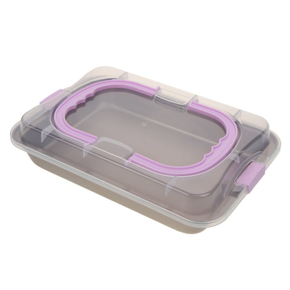 FRCOLOR Rectangle Cake Baking Pan Cookie Baking Pan Oven Baking Pan with Handle Lid