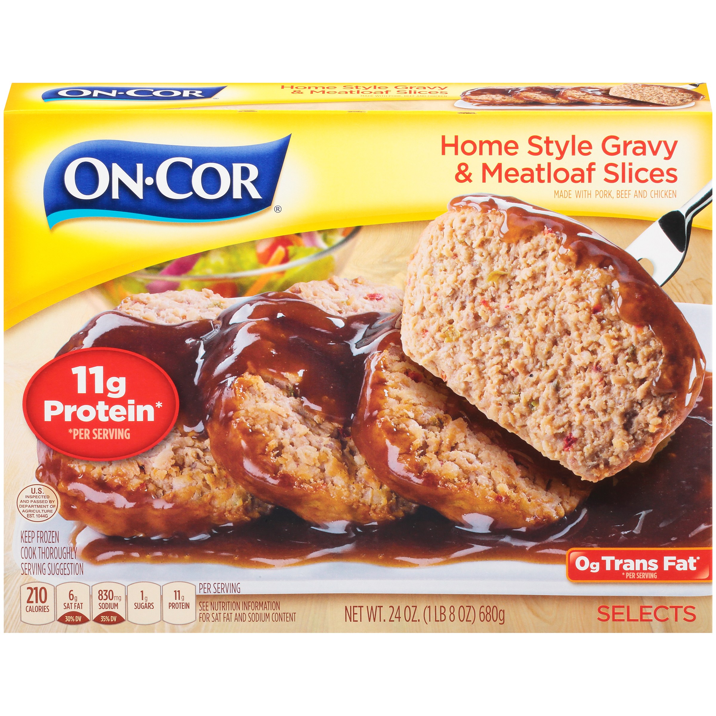 OnCor® Home Style Gravy & Meatloaf Slices 24 oz. Box