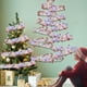 thumbnail image 1 of xihome Adorno colgante de cinta de plstico blanco de 3 metros con forma de rbol de Navidad y flores para ventanas y escaleras, 1 of 6