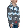 thumbnail image 3 of Kll Unisex Kids Boys Girls Hooded Pocket Pullover Hoodies-Black Head Woman, 3 of 9