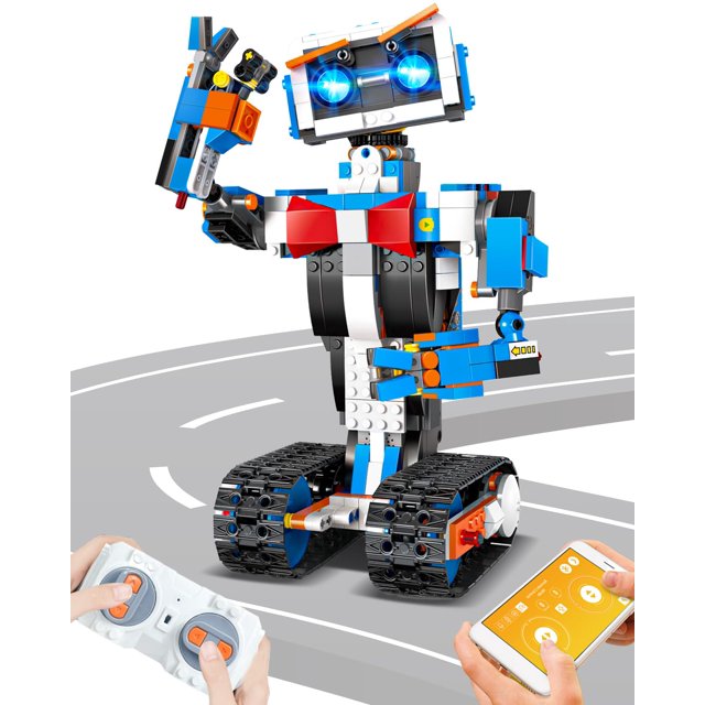 HBUDS Ensembles de Construction de Robot pour Enfants, Jouets STIM pour Garçons de 8 à 12 Ans, Ensembles de Construction Éducatifs de Codage avec Application et Télécommande, Robot Programmable pour Enfants,