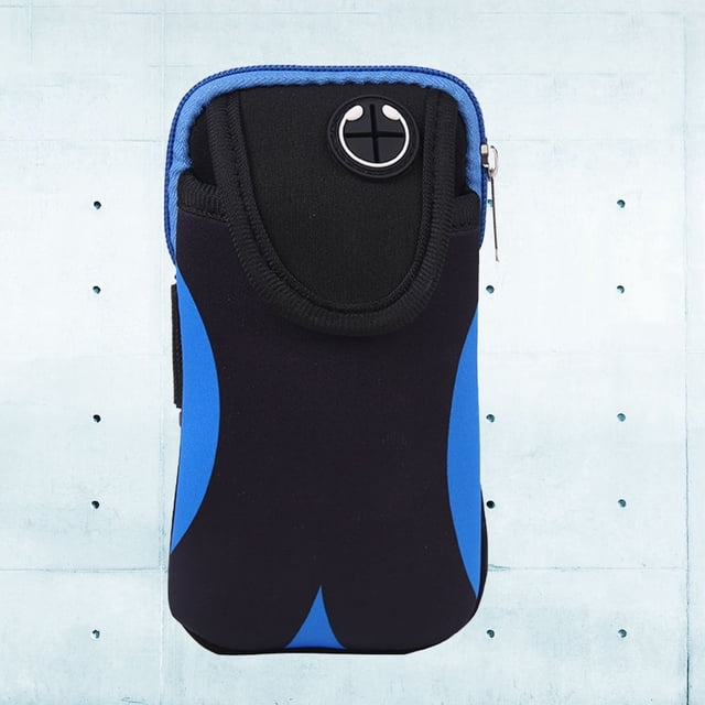 CRAFTHROU Phone Holder Exercise Cellphone Bag Sweatproof Blue for Gym 1Set