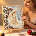 thumbnail image 4 of Christmas DIY Pearl Diamond Art Kits for Adults, Winter Angel Santa Reindeer Holiday Diamond Art Set, 3D Embossed Handmade Canvas Art, Home Wall Desktop Decor, Stress Relief Craft & Xmas Gift, 4 of 7