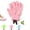 PINK, variant on 1 Pairs 3D Textured Five-Finger Exfoliating Bath Gloves, Soft Scrub Body Exfoliating Gloves, Reusable Deep Cleansing Scrubbing Gloves