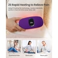 thumbnail image 6 of iDOO Cordless Heating Pad for Period Cramps, 3 Heat Setting, 3 Massage Modes,Birthday Christmas Gifts for Girlfriend Mom Wife Women, FSA HSA Eligible, Deep Purple, 6 of 9