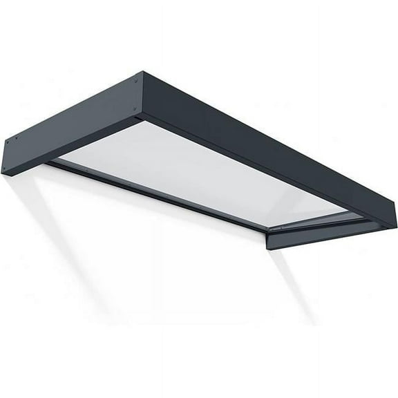 Palram - Canopia HG9546 7 x 3 ft. Sophia 2150 Awning, Gray & Clear