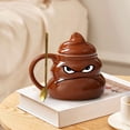 thumbnail image 1 of Funny Poop Shaped Ceramic Mug - Bizarre Novelty Coffee Cup for Humor Lovers, Quirky Gift Idea for Friends & Coworkers, Durable Whimsical Tea Mug, Dishwasher Safe, 1 of 5