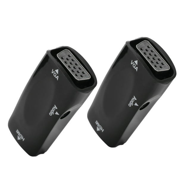 P Video Converter, 2 Piezas Convertidor de Video 1080P Adaptador de Video HDMI Hembra a VGA Hembra Adaptador Diseñado por Expertos