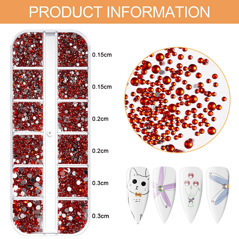 Nail Crystals Rhinestones Nail Art Rhinestones Gems with Diamond Painting  for Nails Decoration - style 2 
