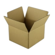 EcoSwift Brand Premium 6x6x4 Cardboard Boxes Mailing Packing Shipping Box Corrugated Carton 23 ECT, 6"x6"x4", Brown, 25-Pack