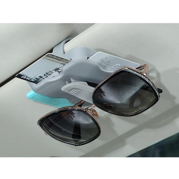 Floleo Car Sun Visor Card Holder, Multifunctional Clip On Card Organizer for Parking Toll Credit Cards, Car Accessory Storage Box for Glove Box and Door