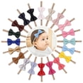 thumbnail image 6 of New Baby Girls Elastic Leather Hair Ties Bows Kids Accessories Headband 10, 6 of 7